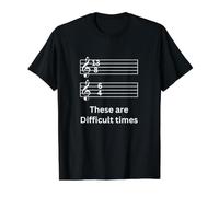 Ce sont des Moments Difficiles de la Musique T-Shirt Graphique avec Valeur, Homme, Noir, XL