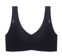 Ce soutien-gorge fin sans couture en latex est conçu pour les gros seins de petites choses. Il dispose d'un fronçage sur le dessus, d'une rétraction latérale et d'un soutien-gorge de sport style gilet
