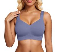 Ce soutien-gorge idéal sans armatures offrant une couvrance totale confort optimal quotidien Version T-shirt procurant maintien parfait via tissu doux respirant léger Coupe lisse et (Blue, XXL)