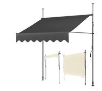 Ce Store banne rétractable Manuel de 4 x 1,2 m est idéal pour l'extérieur et Offre Un abri Solaire pour terrasse. Réglable, il est fourni avec Un Poteau de Support et Une Toile résistante au