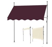 Ce Store banne rétractable Manuel de 4 x 1,2 m est idéal pour l'extérieur et Offre Un abri Solaire pour terrasse. Réglable, il est fourni avec Un Poteau de Support et Une Toile résistante au