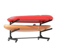 Ce Support de Rangement autoportant pour Kayaks est doté de Supports réglables pour Kayaks d'extérieur et de Supports de Rangement Robustes pour Kayaks et canoës.