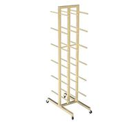 Ce Support de Rangement de Tapis de Yoga, Grand Support de Bloc de Yoga avec Roues, Chariot de Stockage d'équipement Sportif à roulement Haut pour Yoga Studio/école/Club, Stand d'affichage d'outil