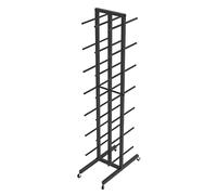Ce Support de Rangement de Tapis de Yoga, Grand Support de Bloc de Yoga avec Roues, Chariot de Stockage d'équipement Sportif à roulement Haut pour Yoga Studio/école/Club, Stand d'affichage d'outil