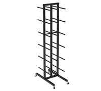 Ce Support de Rangement de Tapis de Yoga, Grand Support de Bloc de Yoga avec Roues, Chariot de Stockage d'équipement Sportif à roulement Haut pour Yoga Studio/école/Club, Stand d'affichage d'outil