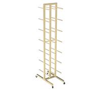 Ce Support de Rangement pour Tapis de Yoga, Grand Support pour Blocs de Yoga avec roulettes, Chariot de Rangement Roulant pour équipements Sportifs de 110/130/150 cm de Haut, idéal pour Les