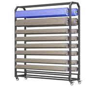 Ce Support de Rangement réglable en Acier Robuste pour Rouleaux de Tissu - Organiseur pour Rouleaux de Vinyle, Cuir, Film pour vitres et Papier Peint - Parfait pour Une Utilisation domestiqu