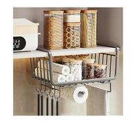 Ce Support de Rangement sous étagère avec Crochet de Suspension Gris Clair pour paniers de Rangement est Une Solution Efficace pour Gagner de la Place et optimiser l'espace dans Votre cuisin