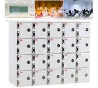 Ce Support Mural pour téléphone, composé de 15 Compartiments en Acrylique Blanc, Convient aux salles d'examen et aux espaces Semi-Clos, offrant Une Solution de Rangement de téléphone sûre et