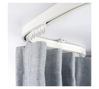 Ce système de tringles à Rideaux en Forme de U, fixé au Plafond, est idéal pour Les fenêtres de Douche/d'hôpital. Il Comprend des Rails Simples Silencieux de 300 cm (9,8 pi) avec des Barres
