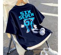 Ce t-shirt décontracté à col rond gris foncé est conçu pour les enfants plus âgés. Il présente une impression de lettre créative, convenant aussi bien aux garçons qu'aux filles. 6Y,7Y,8Y,9Y,10Y,4Y,5Y,