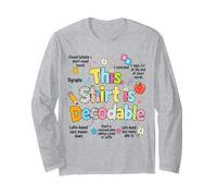 Ce t-Shirt est Un Professeur de Lecture structuré décodable Manche Longue