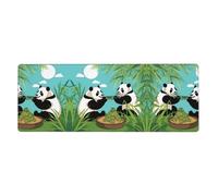 Ce tapis de clavier et de souris avec deux adorables grands pandas, 30,5 x 80 cm, est conçu pour les ordinateurs, les consoles, les bureaux, et est également adapté pour les jeux et les études.