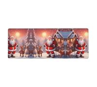 Ce tapis de clavier et de souris d'hiver Père Noël, 30,5 x 80 cm, est conçu pour les ordinateurs, les consoles, les bureaux, et est également adapté pour les jeux et les études.