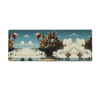 Ce tapis de clavier et de souris en lévitation de villes, de 30,5 x 80 cm, est conçu pour les ordinateurs, les consoles, les bureaux, et est également adapté pour les jeux et les études.