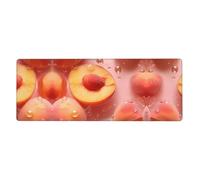 Ce tapis de clavier et de souris Juicy Peach de 30,5 x 80 cm est conçu pour les ordinateurs, les consoles, les bureaux, et est également adapté pour les jeux et les études.