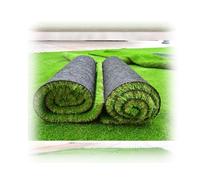 Ce Tapis de Gazon synthétique, Rouleau de Gazon Artificiel Haute densité avec Drainage - Gazon Artificiel Durable et réaliste pour Les Zones à Fort Passage, pelouse, Jardin, Patio, Aires de