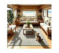 Ce Tapis résistant possède Une Texture délicate et Douce, ce Qui en Fait Un Excellent Choix pour la décoration intérieure et la détente en extérieur, Alliant esthétique et praticité