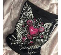 Ce Top court style punk gothique avec imprimé cœur d'ange est parfait pour les festivals de musique, les fêtes, le grunge, et peut aussi être un basique quotidien. C'est un look joyeux et jeune, et un