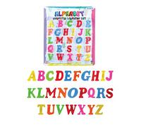 CE Toys Lot de 26 mini aimants en forme de lettres de l'alphabet pour frigo Multicolore