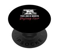 Ce Travail Vaut la Peine de Mourir pour Les techniciens d'autopsie des Sciences mortuaires PopSockets PopGrip Adhésif