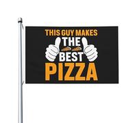 Ce type fabrique les meilleurs drapeaux de pizza pour l'extérieur 3x5 pieds Drapeau en polyester robuste double face pour la décoration de jardin extérieur de festival de cour à la maison Drapeaux de