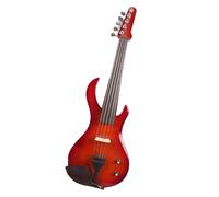Ce Violon Électrique Rouge À Cinq Cordes Offre Un Son Puissant Et Puissant. Violons Acoustiques