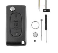 CE0536 Pour Citroën C4 C5 C6 pour Citroën C4 Picasso pour Citroën C4 Grand Picasso 3 boutons Coque de clé de voiture Coque de batterie CR1620 Outil de retrait de broches