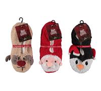 CE23-G03-Ballerines de Noël fantaisie pour enfant intérieur fourrure