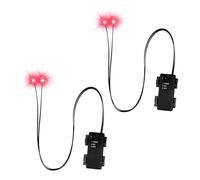 CeaBulo Yeux lumineux LED d'Halloween avec minuteur, 2 yeux squelettes lumineux, lumières étanches pour citrouilles, pierres tombales et accessoires d'Halloween, changement de couleur et 9 modes