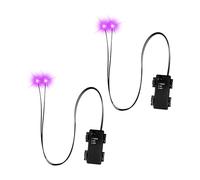 CeaBulo Yeux lumineux LED d'Halloween avec minuteur, 2 yeux squelettes lumineux, lumières étanches pour citrouilles, pierres tombales et accessoires d'Halloween, changement de couleur et 9 modes