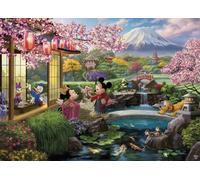Ceaco - Disney - Thomas Kinkade - Mickey et Minnie au Japon - Puzzle de 1000 pièces pour Adultes - Puzzle Stimulant Parfait pour Les soirées de Jeu - Dimensions finies : 66,5 x 48,3 cm