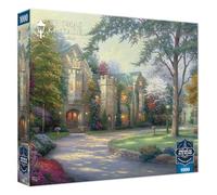 Ceaco Puzzle 1000 pièces Thomas Kinkade Beyond Summer Gate – Dos bleu, Poster inclus