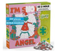 Ceaco - Snow Angel Grinch - Dr. Suess - Puzzle de Noël 300 pièces | Puzzle - Pièces surdimensionnées EZ-2-HOLD - Œuvre d'art pop art de vacances - Cadeau festif pour les fans