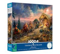 Ceaco Thomas Kinkade - Away in a Manger - Puzzle de 1000 pièces pour adultes - Difficile et parfait pour les soirées de jeu - Dimensions du puzzle fini : 66,25 x 50,75 cm