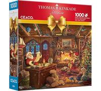 Ceaco Thomas Kinkade - Vacances - Père Noël vérifiant sa liste - Puzzle de 1000 pièces