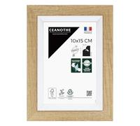 Cadre photo Actual bois blanc 10x15 cm CEANOTHE en résine recyclée Verre acrylique Incassable - Fabriqué en France Blanc