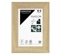 Ceanothe Cadre Photo 10x15 cm en Bois Brut Convient au A6 de la Collection Design Eternel Verre acrylique Incassable - Fabriqué en France