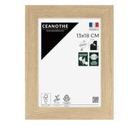 Ceanothe Cadre Photo 13x18 cm en Bois Brut Convient au A6 de la Collection Design Eternel Verre acrylique Incassable - Fabriqué en France