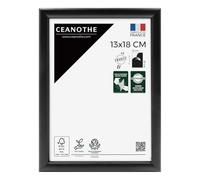 Ceanothe Cadre Photo 13x18 cm en Bois Noir, Pour Exposition et Idéal pour Cadeau Photo classique et A6, Collection Essentiel Verre acrylique Incassable Fabriqué en France