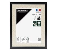 Ceanothe Cadre Photo 18x24 cm Bois et Cannage Souvenir Voyage Décoration - Convient au A5 de la Collection Palma - Verre acrylique Incassable - Fabriqué en France