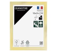 Ceanothe Cadre Photo 18X24 cm Doré Moderne et Elégant Convient au A5-Collection PRECIOUS Verre acrylique Incassable - Fabriqué en France