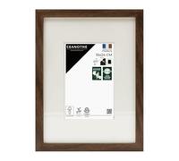 Ceanothe Cadre Photo 18x24 cm en Bois Brun avec passe-partout 10x15 cm - Convient au A5 Baguette Fine et Raffiné de la Collection WILD - Verre acrylique Incassable Fabriqué en France