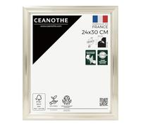 Ceanothe Cadre Photo 24x30 cm Blanc doré pour Diplome Souvenirs Convient au A4 de la Collection Julia Verre acrylique Incassable- Fabriqué en France