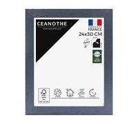 Ceanothe Cadre Photo 24x30 cm Bleu Bois FSC Décoratif ConvientA4 Collection Karma Verre Acrylique Incassable Fabriqué en France