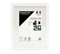 Cadre photo Milan blanc 24x30 cm avec passe-partout