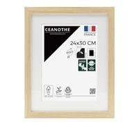 Cadre photo Milan brut 24x30 cm avec passe-partout