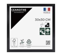 Ceanothe Cadre Photo Gris 30x30 cm - Moderne et Elégant - Convient au A4 - Format Résistant 30x30 cm - Verre acrylique Incassable Recyclé - Fabriqué en France