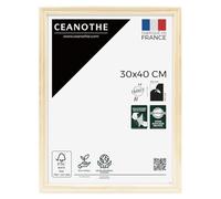 Ceanothe Cadre Photo 30x40 cm Bois Brut Naturel FSC Convient au A4 et de la Collection Classique Circée Authentic Verre Acrylique Incassable Recyclé - Fabriqué en France