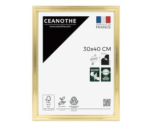 Ceanothe Cadre Photo 30x40 cm Doré pour Diplome Souvenirs Convient au A4 de la Collection Julia Verre acrylique Incassable- Fabriqué en France